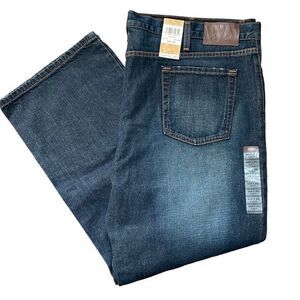 Haggar Mens Straight Fit Jeans‎ 1926 Originals Denim Dark Wash Blue Size 44x30